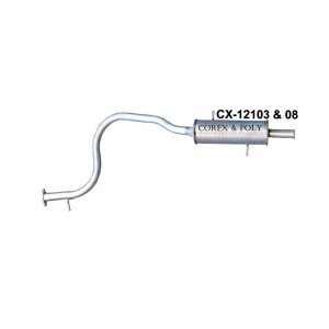 CX-12103&08-SIL.-ASSY.-REAR-(WITH-CENTRE-PIPE)